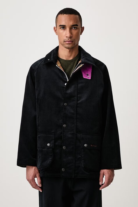 Barbour X PAUL SMITH kurtka sztruksowa męska granatowa MCA1160NY91