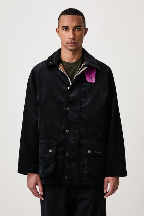 Barbour X PAUL SMITH kurtka sztruksowa męska granatowa MCA1160NY91
