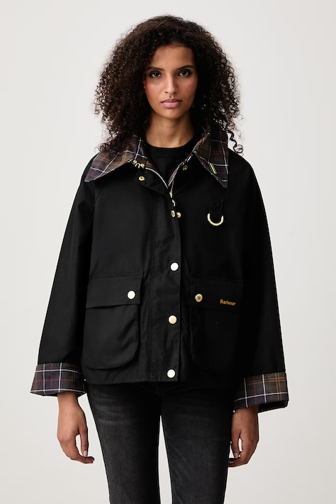 Barbour Krótka kurtka damska woskowana czarna LWX1581BK71