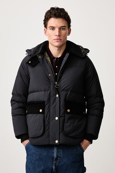 Barbour Kurtka puchowa męska czarna LQU1948BK11