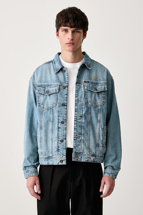 Guess Jeans джинсова куртка чоловіча — AW26-KUMYZ7, блакитний — фото 3