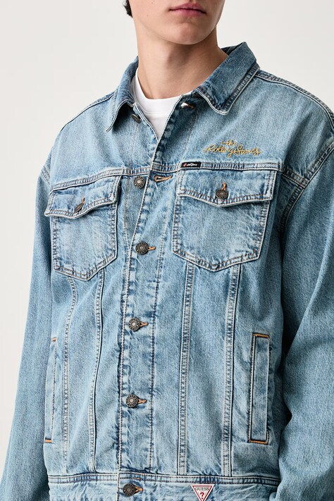 Guess Jeans джинсова куртка чоловіча — AW26-KUMYZ7, блакитний — фото 4