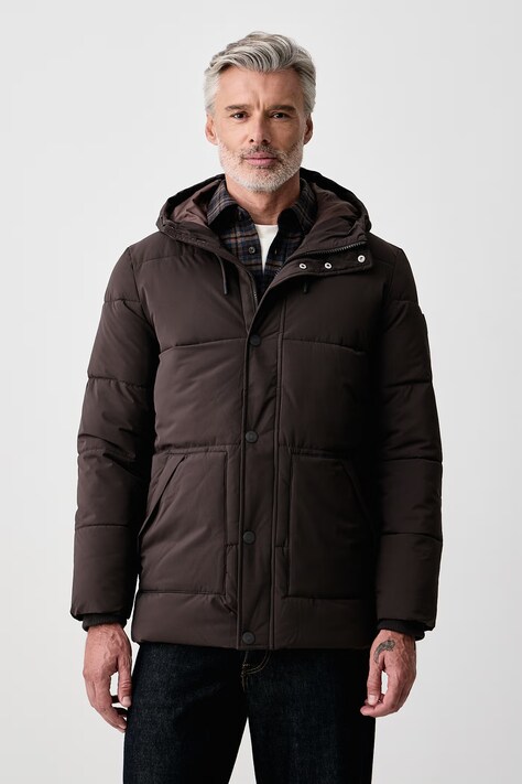 Guess Kurtka pikowana męska brązowa M6BL45 W4157