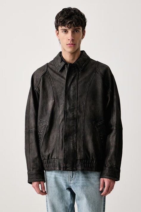 Levi's Kurtka męska skórzana JABRIL LEATHER szara 007SF