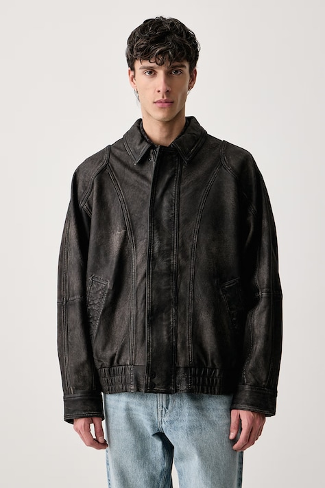 Levi's Kurtka męska skórzana JABRIL LEATHER szara 007SF