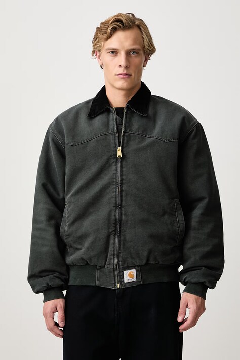 Carhartt WIP OG Santa Fe короткая куртка из хлопка для мужчин зелёная I037056.3WM4O