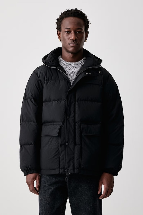 Maison Kitsuné Kurtka puchowa męska czarna MRMWQ02WQ4096