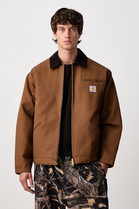 Carhartt WIP OG Detroit Jacket krátká bunda bavlněná pánská hnědá I027358