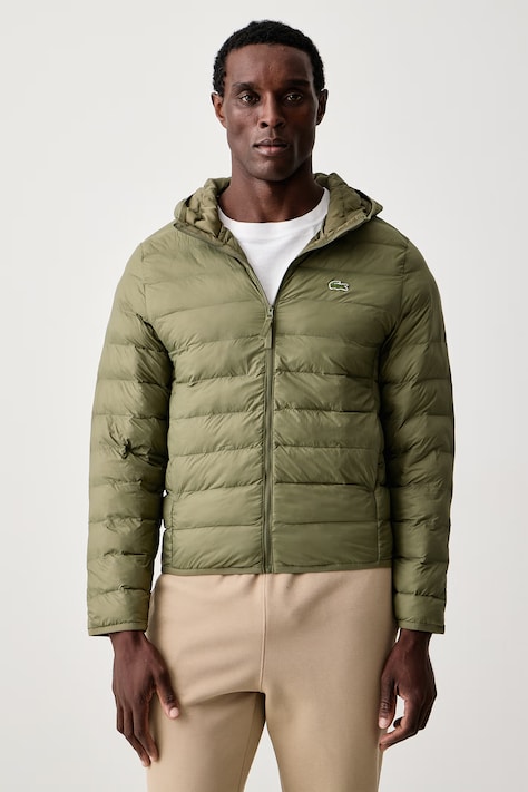 Lacoste Kurtka pikowana męska zielona BH8714