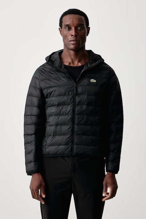 Lacoste Kurtka pikowana męska czarna BH8714