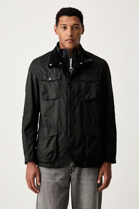 Barbour kurtka męska bawełniana Ogston czarna MWX0700