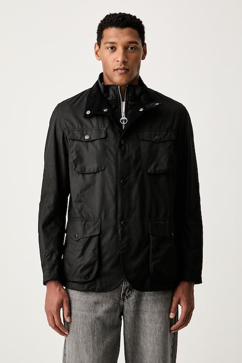 Barbour kurtka męska bawełniana Ogston czarna MWX0700