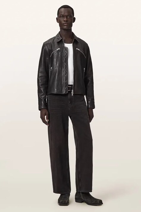 AllSaints skórzana męska VERDI czarna M028LF