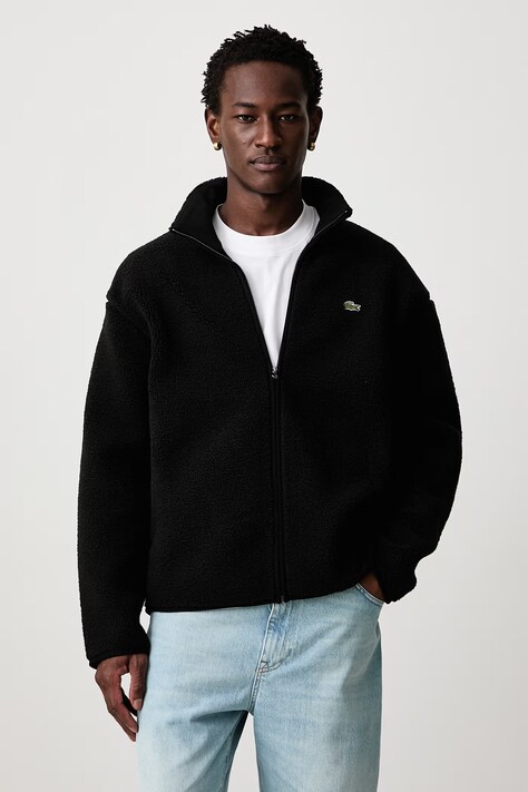 Lacoste Bluza rozpinana polarowa męska czarna BH8672
