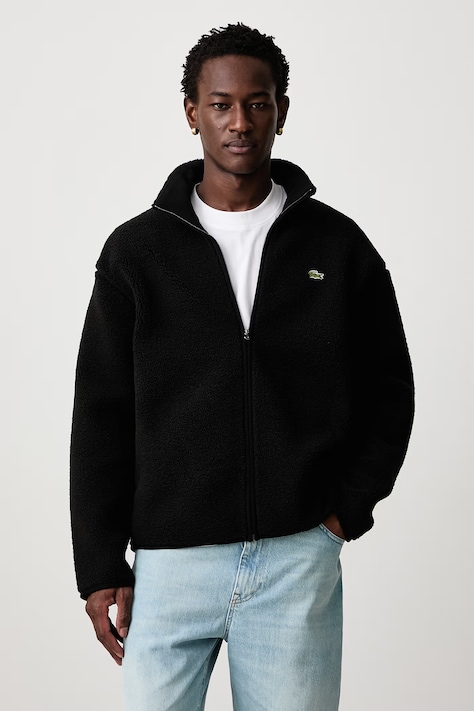 Lacoste Bluza rozpinana polarowa męska czarna BH8672