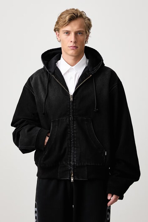 Vetements Denim Workwear Bomber kurtka jeansowa męska czarna MH27DJ067B