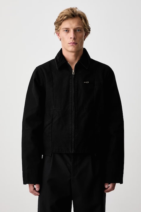 Vetements Cut-up Workwear krótka kurtka bawełniana męska czarna MH27JA255B