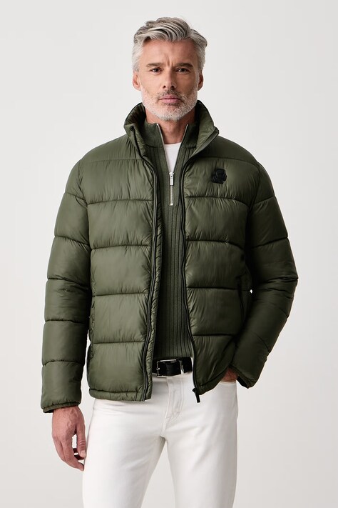 Karl Lagerfeld Kurtka pikowana męska zielona 564590.505020