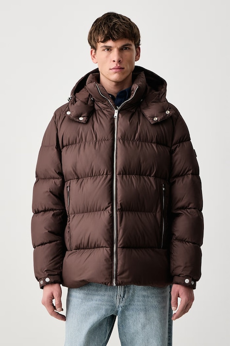 BOSS Krótka kurtka męska H-Colter brązowa 50565108