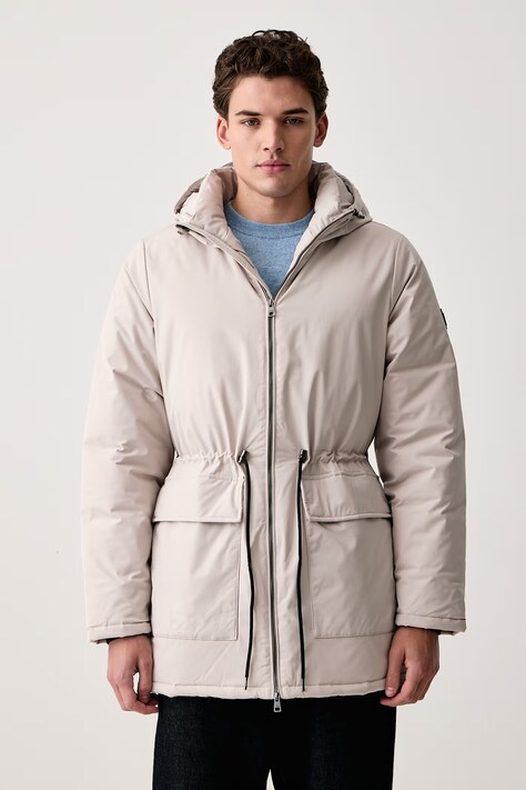 U.S. Polo Assn. Kurtka męska SMART LONGLINE PADDED PARKA brązowa MUP5446
