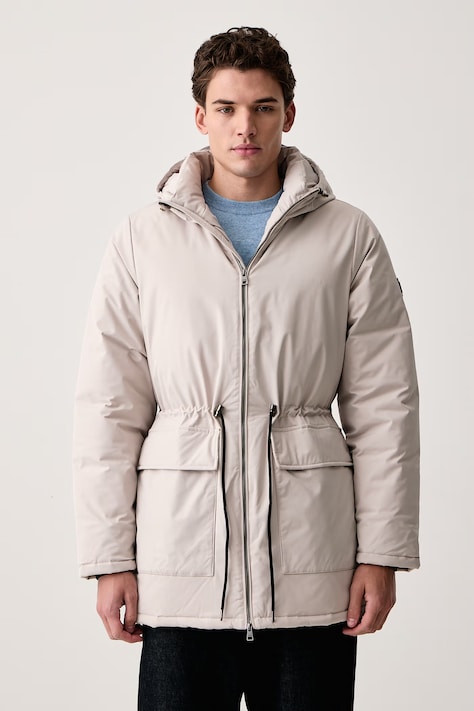U.S. Polo Assn. Bunda pánská SMART LONGLINE PADDED PARKA hnědá MUP5446