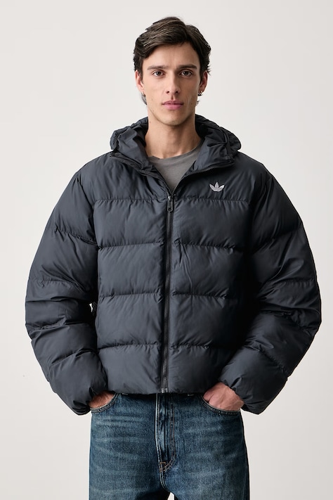 adidas Originals Kurtka pikowana męska Hooded Regen niebieska KS4143