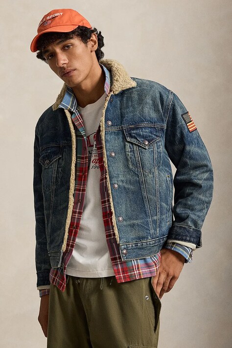 Polo Ralph Lauren Kurtka jeansowa męska jeansowa niebieska 710B24520