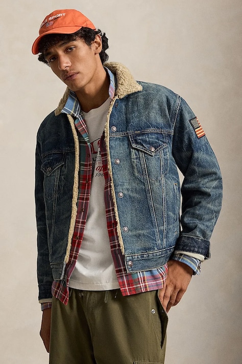 Polo Ralph Lauren Kurtka jeansowa męska jeansowa niebieska 710B24520