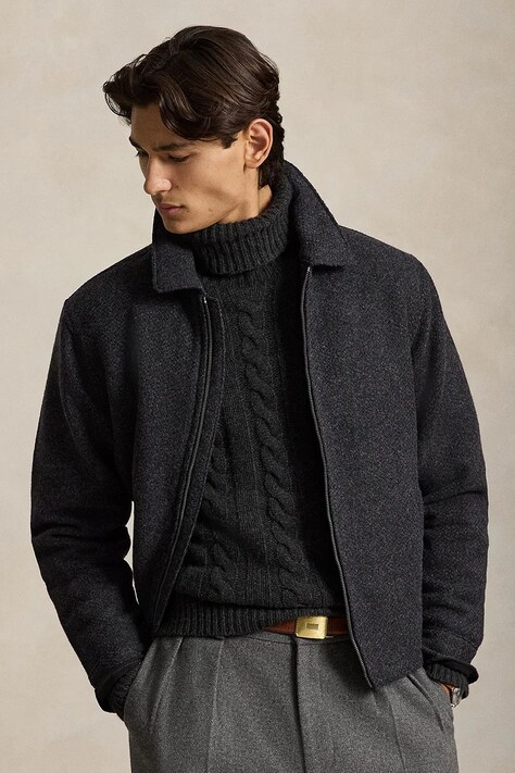Polo Ralph Lauren Kurtka męska wełniana szara 710B15994