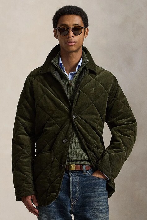 Polo Ralph Lauren Kurtka męska bawełniana zielona 710B15981