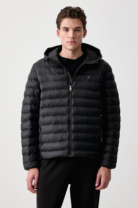 Tommy Hilfiger Κοντό μπουφάν ανδρικό μαύρο MW0MW43464