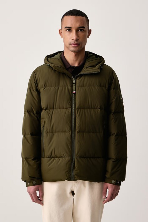 Tommy Hilfiger Πουπουλένιο μπουφάν ανδρικό πράσινο MW0MW45303