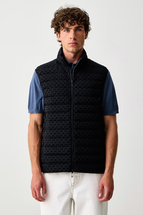 Armani Exchange Пуховая жилетка для мужчин тёмно-синяя XM003511 AF19870