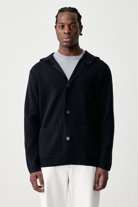 Armani Exchange Кардиган для мужчин с добавлением шерсти тёмно-синий XM002866 AF10348
