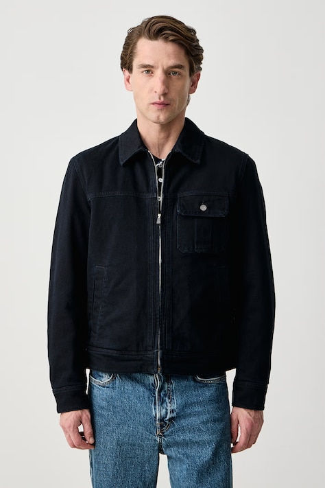 Trussardi Krótka kurtka męska z bawełną granatowa R4068000028N