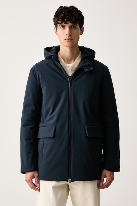 Trussardi péřová bunda pánská námořnická modř 8011M000037N