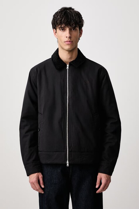Fred Perry Kurtka męska z bawełną czarna J8535