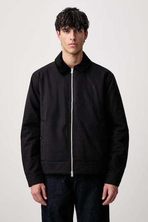 Fred Perry Kurtka męska z bawełną czarna J8535