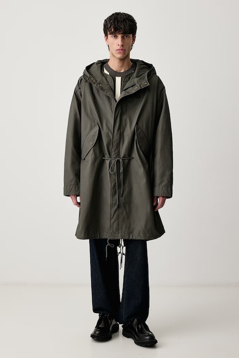 Fred Perry Parka męska bawełniana zielona J3321