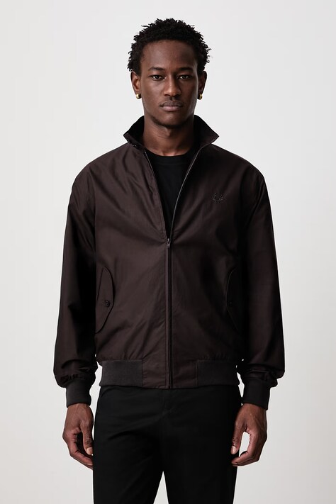 Fred Perry Kurtka męska bawełniana brązowa J3341