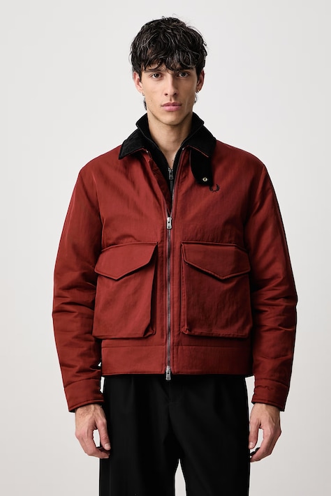 Fred Perry Kurtka przejściowa męska pomarańczowa J3316