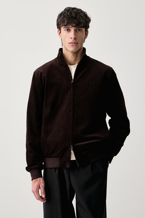 Fred Perry Kurtka męska sztruksowa brązowa J8546