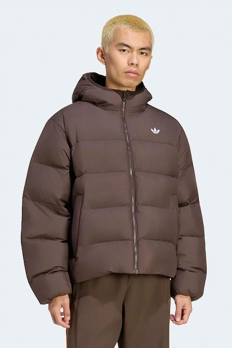adidas Originals Kurtka pikowana męska Hooded Regen brązowa KR7197