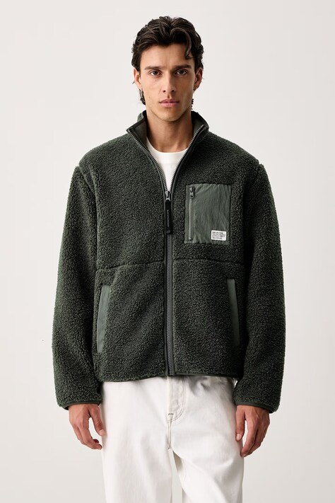 Marc O'Polo Fleece mikina pánská zelená 5000009973