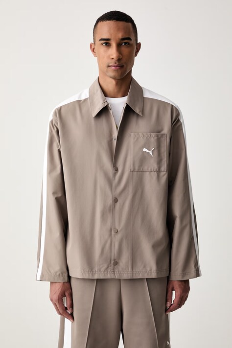 Puma kurtka koszulowa męska T7 beżowa 638362