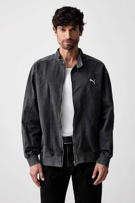 Puma kurtka jeansowa męska bawełniana FUTURE PUMA ARCHIVE szara 636718