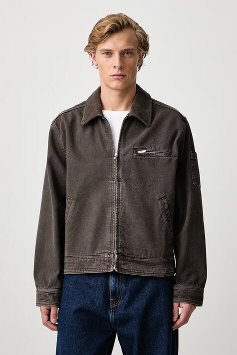 A.P.C. Alexis giacca corta in cotone da uomo marrone COHTC.H32086