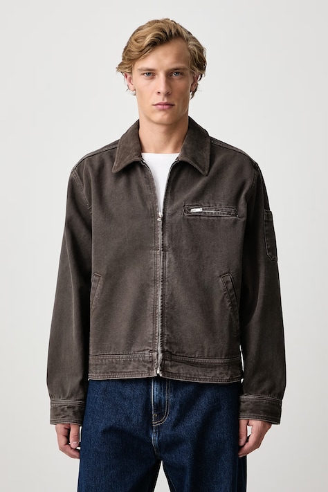 A.P.C. Alexis giacca corta in cotone da uomo marrone COHTC.H32086