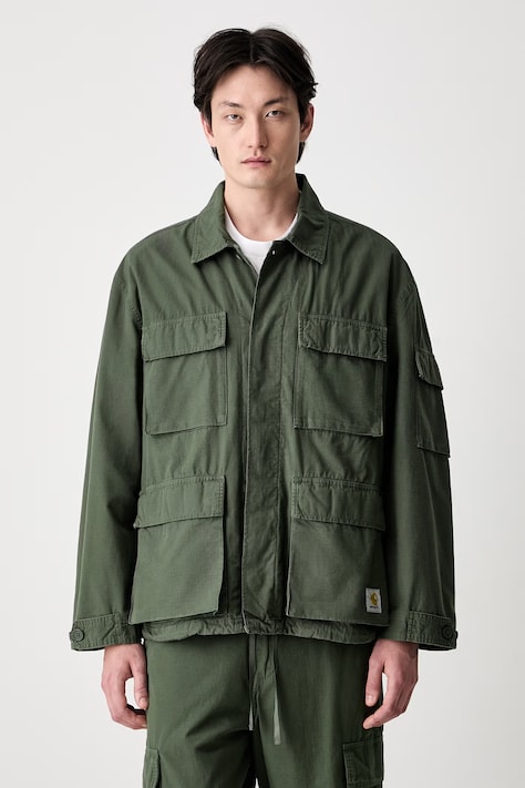 Carhartt WIP Manderson krótka kurtka bawełniana męska zielona I036803