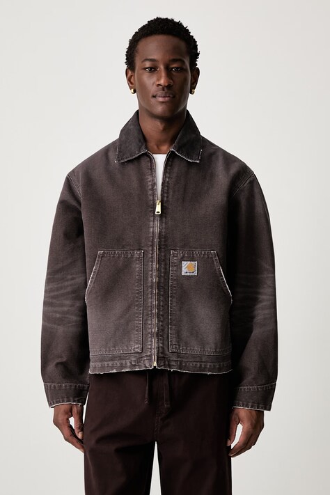 Carhartt WIP OG Arcan krótka kurtka bawełniana męska brązowa I036867